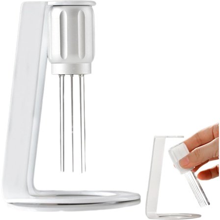 0,4 mm Barista magneettinen kahvisekoitin, WDT-työkalut telineellä, kahvijauheannostelija, käsin valmistettu sekoitettu espressopulveri magneettisella