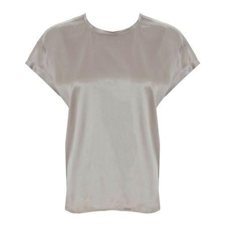 Pinko FRI 6 Blusa Satin Stretch Grey Grå, Dame Bluser