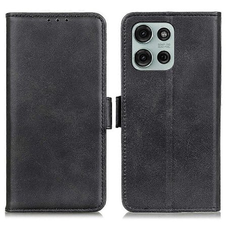 Til Motorola Moto G75 5G Etui Stativ Kohud Tekstur PU Læder Telefon Cover