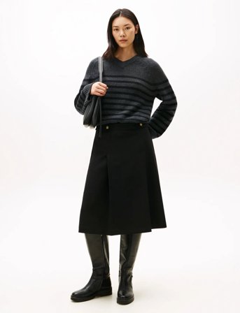 Tommy Hilfiger Punto Gb Knee Skirt - Black - 42