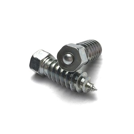 (100 stk.) 15 mm Hårdmetal Skrue Dækpigge – Fungerer til Is og Sne | Velegnet til Biler, Motorcykler, Cykler, Lastbiler