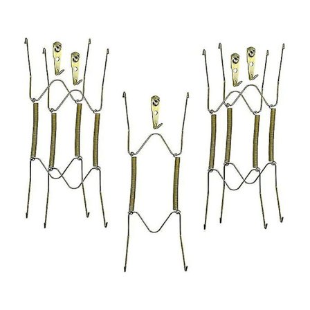 Pladeholdere til væg, 8 tommer dekorativ bakkeholder med installationskroge, 5 pak