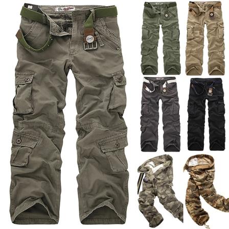 Vår-høst Army Tactical Bukser med multi lommer lys grå 34 zdq