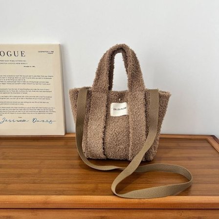 Håndvævet taske Uld strikke skuldertasker KHAKI