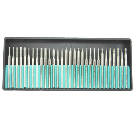 30 stk 3mm jade carving slipe nål emery diamant slipehode