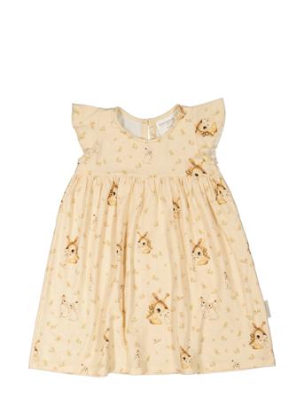 Geggamoja X Mrs Mighetto Bamboo Frill Dress Dresses & Skirts Dresses Baby Dresses Sleevless Baby Dresses Multi/mønstret Geggamoja