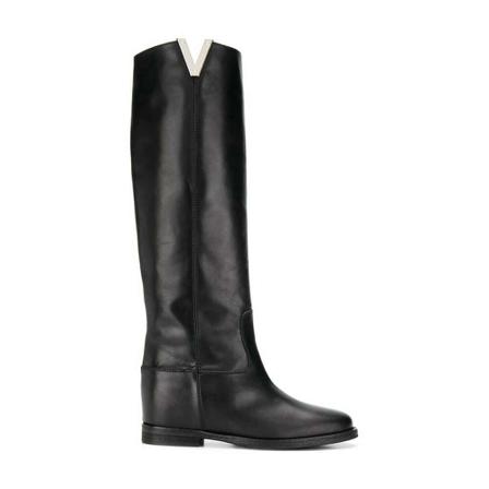 Via Roma 15 Over-knee Laarzen , Zwart , Dames , Maat: 40 EU Hoge & overknee laarzen