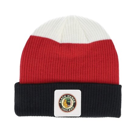 Fanatics - NHL - Black - cuff - Beanie - Chicago Blackhawks Showboat Black/Cardinal/White Cuff - Hatstore