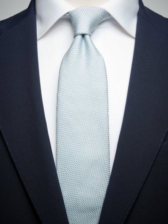 John Henric Men's Ligh Blue Grenadine Tie Size 7,5