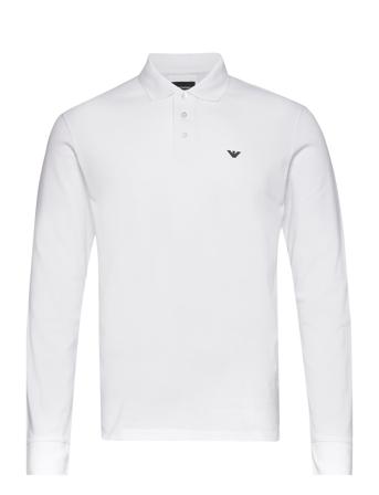 Polo Shirt Polos Long-sleeved Hvit Emporio Armani*Betinget Tilbud