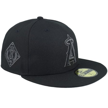 New Era - Los Angeles Angels Color Flow 59FIFTY Black Fitted Fitted Black Cap - MLB @ Hatstore