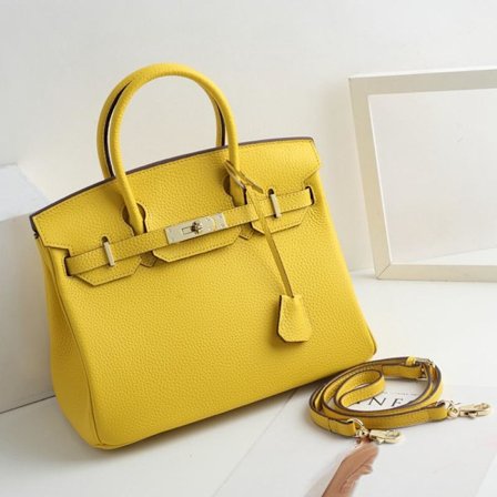 Elegant Tote Bag i Kødkvægslæder til Kvinder - Premium Pendler Crossbody Håndtaske Guld