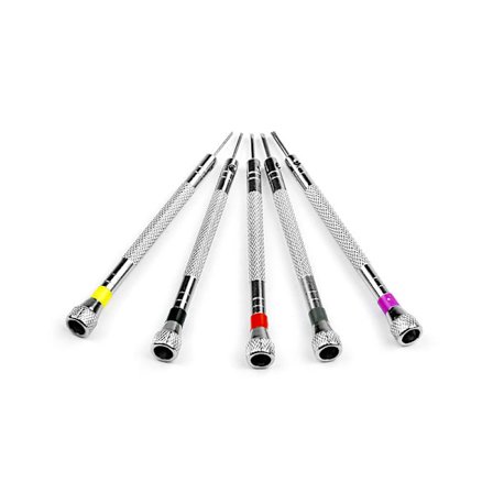 5 stk. lille fladhoved skruetrækker, mini slids skruetrækker til briller, smykker, bærbar computer (0,8 mm-1,6 mm)