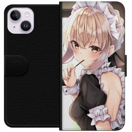 Apple Iphone 14 Plus Plånboksfodral Anime Girl Cute