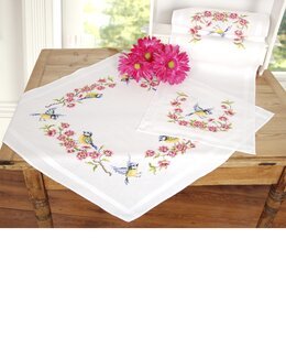 Løber Forårsblomster med eller uden garn - Utan garn - Vervaco