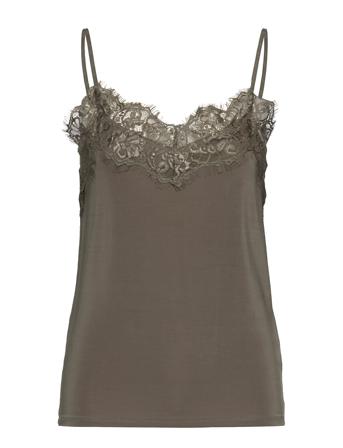 Slclara Singlet Top Ærmeløs Top Grøn Soaked In Luxury