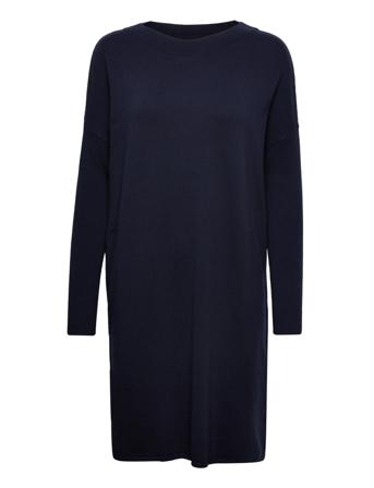 Dresses Flat Knitted Knelang Kjole Marineblå Esprit Casual
