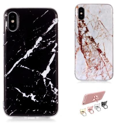 Suojaa iPhone X/Xs -puhelimellasi marmorikuorella! Svart