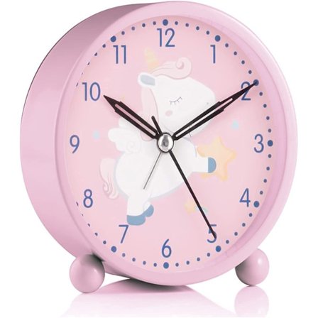 Analogt børnevækkeur til drenge og piger, stille og uden tikkende lyd