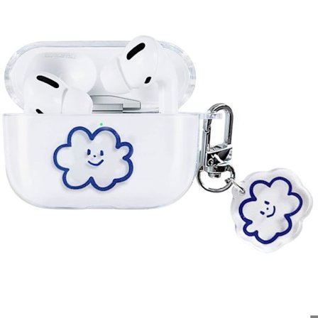 Coque AirPods Pro 2 - Stötte skydd - Rep resistant - Transparent - Moln mönster - 2022/2023
