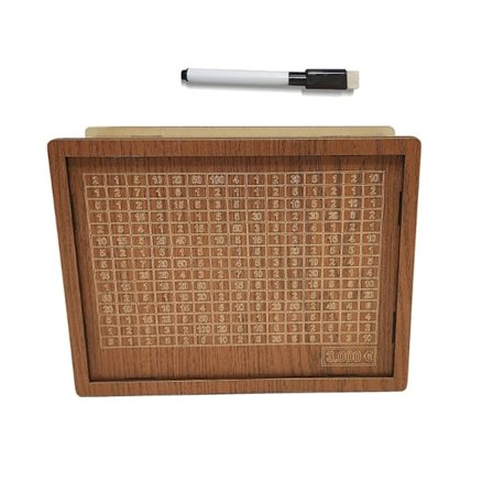 Trepengeskrin med skillevegg for å spare penger for barn - Myntbøsse - Gjenbrukbar spargris med markør mål - Nummer - Bursdagsgave