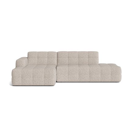Paris chaiselong sofa, venstrevendt | open end - Puente Lys Greige - 282x162x77cm - Lys Greige Sofa, chaiselong med Bøg, Krydsfinér & PU skum