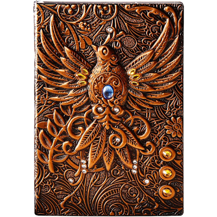 A5 Linjert Hardback Notatbok, Gammel Vintage Dagbok Lærnotatbok