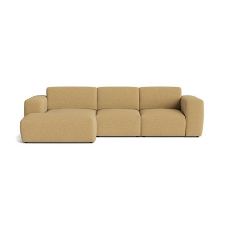 Aurelia Chaiselongue-Sofa, links, Puente Gelb, modernes Design, hoher Sitzkomfort, einfarbiges Muster, 78cm Höhe, gemütlich und stilvoll.