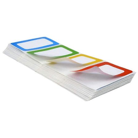 200 stk. Navneskilte-klistermærker Skrivelige Navneskilte Selvklæbende Etiketter Klistermærker Farver Almindelige Navneskilte-etiketter