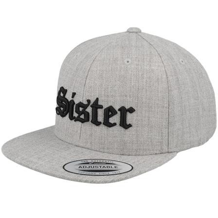 Kiddo Cap - Kids Sister Old English 3d Heather Grey Snapback Snapback Grey Cap - @ Hatstore