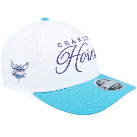 New Era - NBA Weiss adjustable Cap - Charlotte Hornets NBA Draft 9FORTY M-Crown White/Teal A-Frame Adjustable @ Hatstore