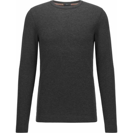 Hugo Boss T-shirt Longsleeve Tempest Sort, Herre Langærmet