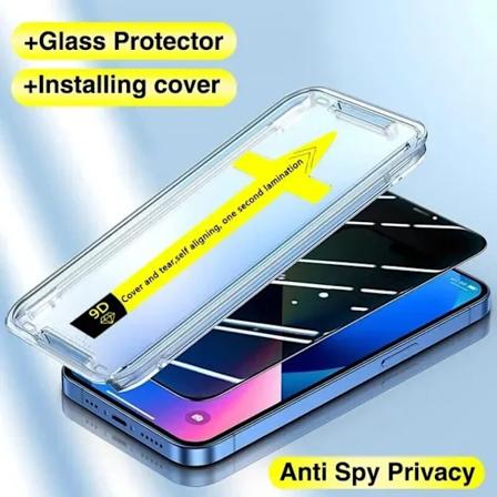1-2Pc 8K Höghärdat Glas För Iphone 15 14 13 12 11 Pro Max Xs Max 15 Plus Skärmskydd Med Med Monteringsskydd För Justering Anti Spy 2PCS