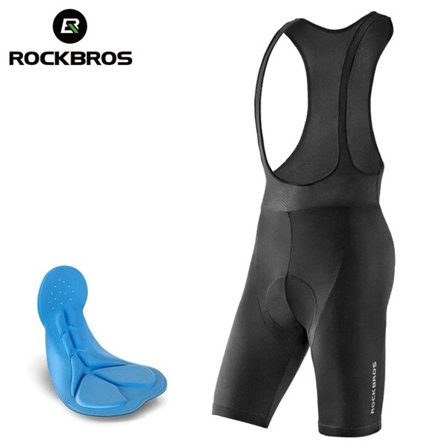Rockbros RK2002XL bibshorts med XL pad - svart