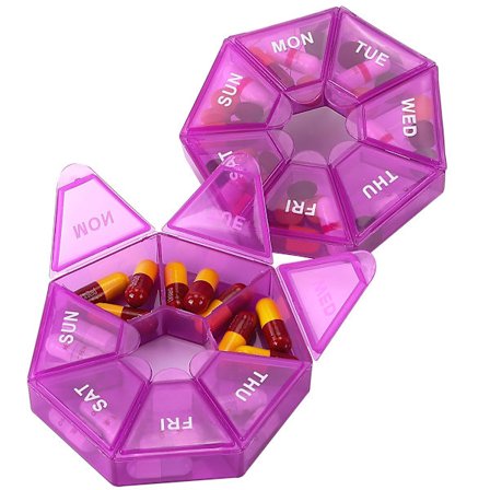 2 Pak Pilleæske - Bærbar 7 Dages Pilleorganiser - Nem Fyldning Medicin Opbevaringsboks Ugentlig Tabletæske Med Separate