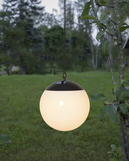 Solcellsdekoration Globus Hängande 1-pack Vit - Star Trading