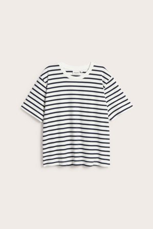 Kappahl | Stripete oversized T-skjorte Mørkeblå M | Mørkeblå