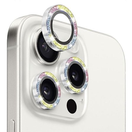 Kompatibel med iPhone 15 Pro Kameralinsebeskyttelse Flerfarvet