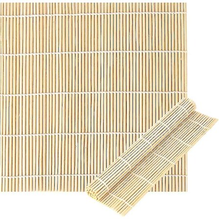2 Pakker Bambus Rullemåtter Til Sushi Japansk Stil (24 * 24cm)
