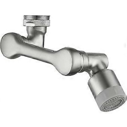 Nickel Kranförlängare för Badrumshandfat, Mässing 1080 Roterande Stänkskyddsfilter Dubbelfunktions Kran Sprayhuvud Luftare