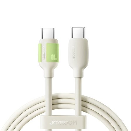 Joyroom S-A53 60W USB-C-kabel - USB-C med fluorescerande spets 2 m - beige