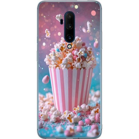 Kompatibelt Mobilskal till OnePlus OnePlus 7T Pro Popcorn-hink retro bio snacks rolig figur