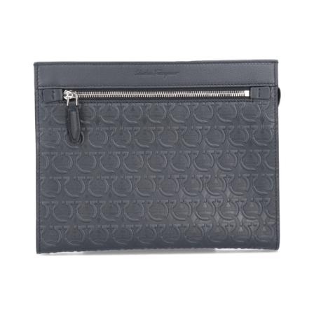 Salvatore Ferragamo, Clutches Zwart, Heren, Maat:ONE Size