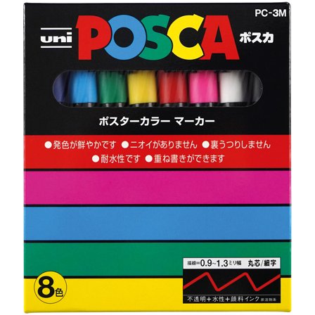 Posca PC-3M Standard tones 8-set