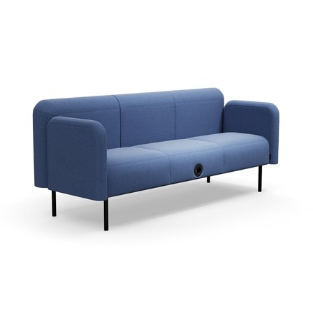 Sofa VARIETY, 3-Sitzer, mit USB-Steckdose, Stoff Pod CS, blau