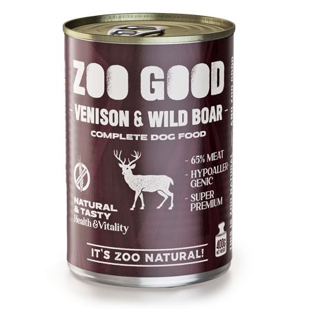 ZOO GOOD - Voksen Hjort & Villsvin 400 g x 6 stk - Hund - Hundefôr & hundemat - Våtfôr & våtmat - ZOO.no
