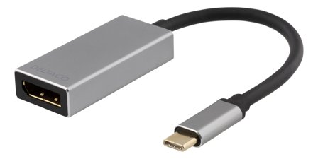 Deltaco USBC-DP2 - ekstern videoadapter - romgrå