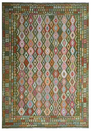 Kilim Afghan Old Style Rug Oriental Brown/Dark Yellow Large (Wool, Afghanistan)