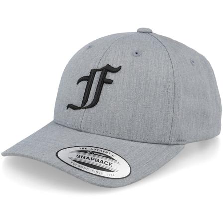 Kiddo Cap - Kids F Letter 3d Heather Grey Adjustable Adjustable Grey Cap - @ Hatstore