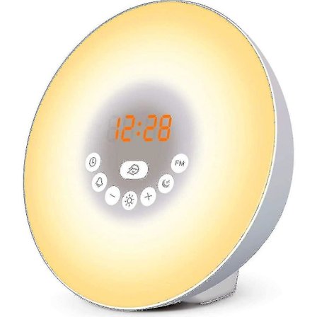 Daggrysimulator til en blid vækning - Med mørk nattilstand, skærm slukket